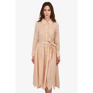 Zimmerman Cream Ramie Embroidered Maxi Dress Size 0